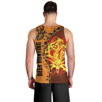 Skull Deer Hunting Men Tank Top Vintage Leather Bow Hunter - Wonder Print Shop