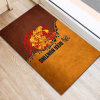 Skull Deer Hunting Rubber Doormat Vintage Leather Bow Hunter - Wonder Print Shop