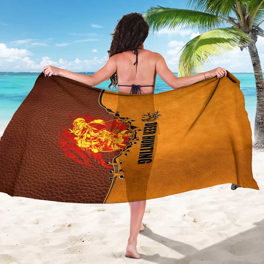 Skull Deer Hunting Sarong Vintage Leather Bow Hunter - Wonder Print Shop