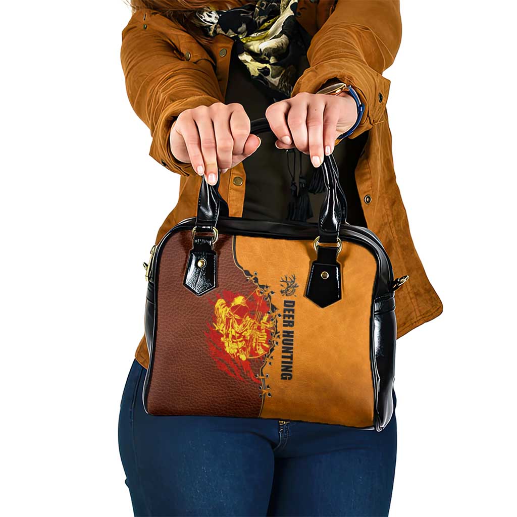 Skull Deer Hunting Shoulder Handbag Vintage Leather Bow Hunter - Wonder Print Shop
