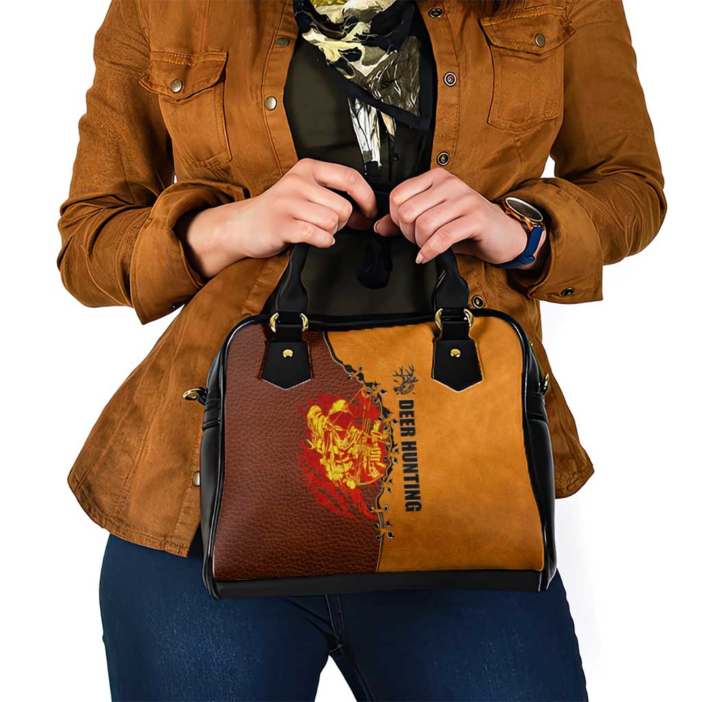 Skull Deer Hunting Shoulder Handbag Vintage Leather Bow Hunter - Wonder Print Shop