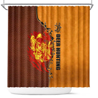 Skull Deer Hunting Shower Curtain Vintage Leather Bow Hunter - Wonder Print Shop