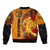 Skull Deer Hunting Sleeve Zip Bomber Jacket Vintage Leather Bow Hunter - Wonder Print Shop
