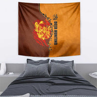 Skull Deer Hunting Tapestry Vintage Leather Bow Hunter - Wonder Print Shop