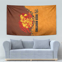 Skull Deer Hunting Tapestry Vintage Leather Bow Hunter - Wonder Print Shop