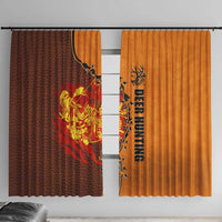 Skull Deer Hunting Window Curtain Vintage Leather Bow Hunter - Wonder Print Shop