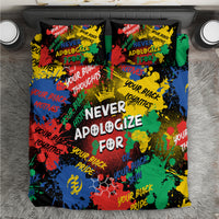 Never Apologize For Being Black Bedding Set - Wonder Print Shop