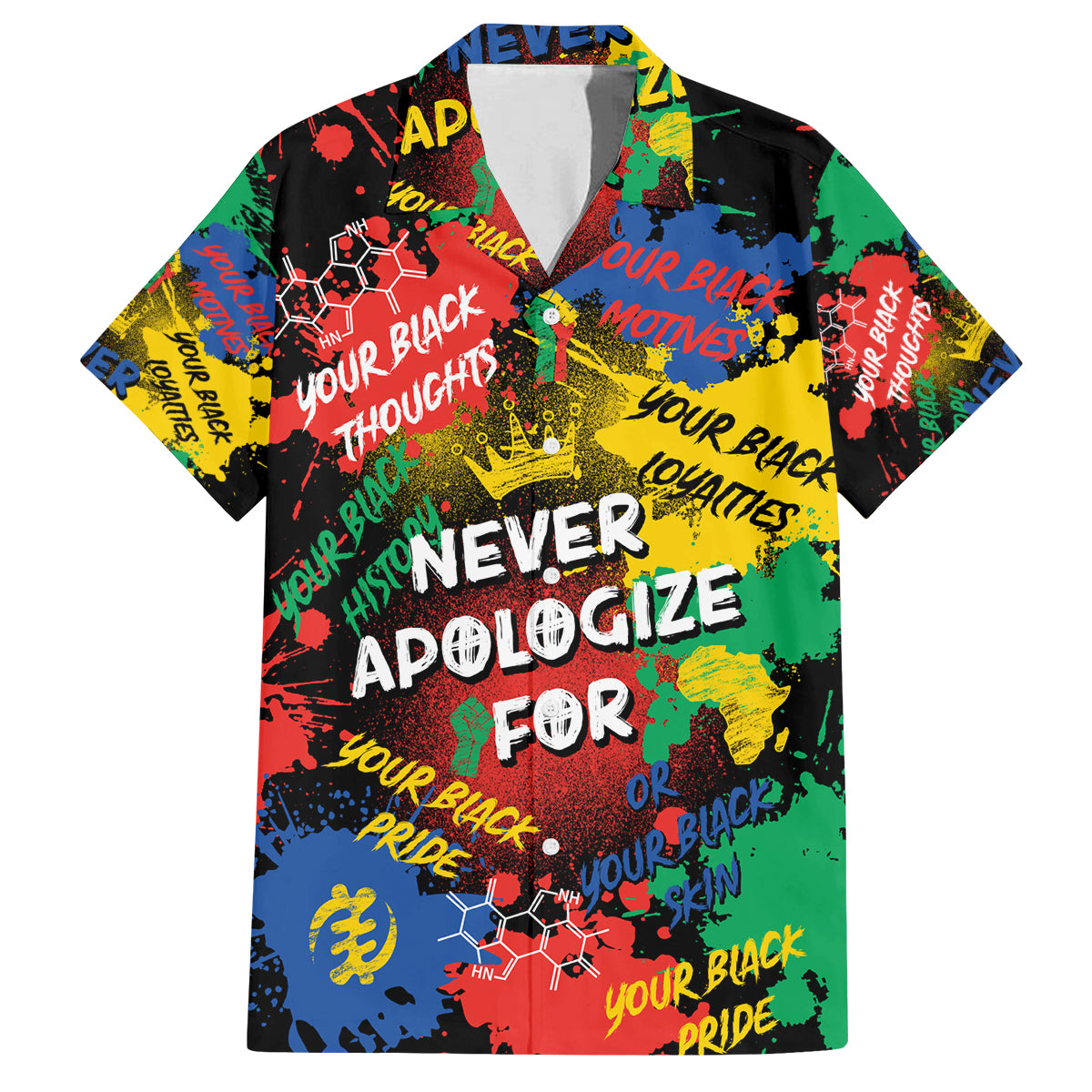 Never Apologize For Being Black Family Matching Off Shoulder Maxi Dress and Hawaiian Shirt - Wonder Print Shop