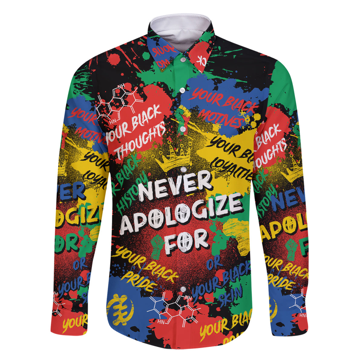 Never Apologize For Being Black Family Matching Puletasi and Hawaiian Shirt - Wonder Print Shop
