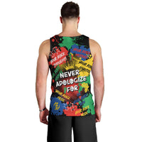 Never Apologize For Being Black Men Tank Top - Wonder Print Shop