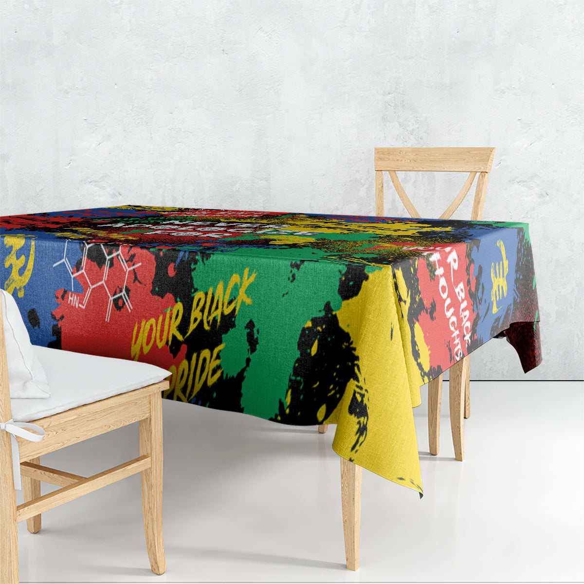 Never Apologize For Being Black Tablecloth - Wonder Print Shop