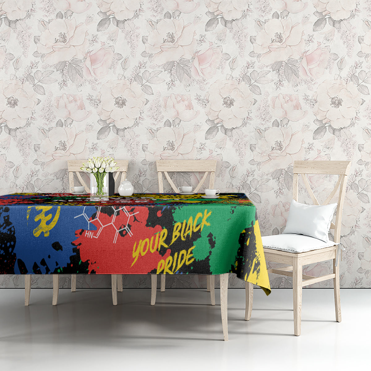 Never Apologize For Being Black Tablecloth - Wonder Print Shop