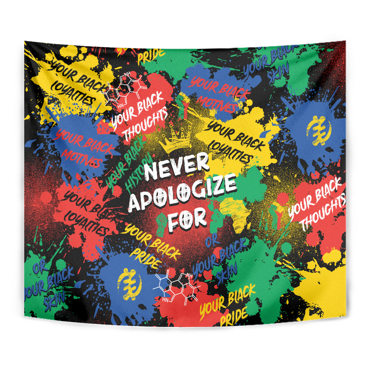 Never Apologize For Being Black Tapestry - Wonder Print Shop