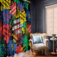 Never Apologize For Being Black Window Curtain - Wonder Print Shop