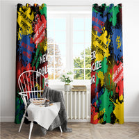 Never Apologize For Being Black Window Curtain - Wonder Print Shop