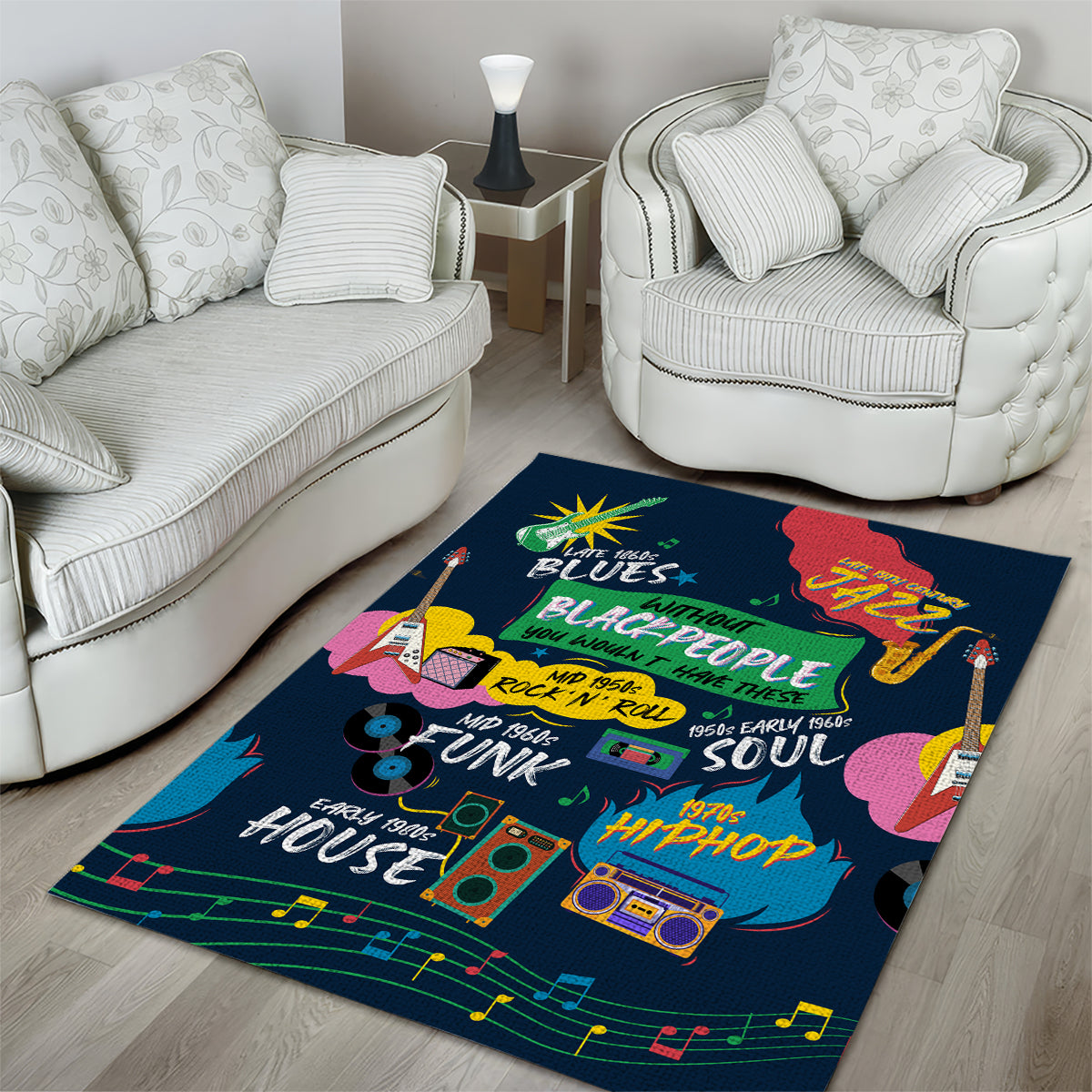 Music That Makes Us Proud African Area Rug Black People - Wonder Print Shop