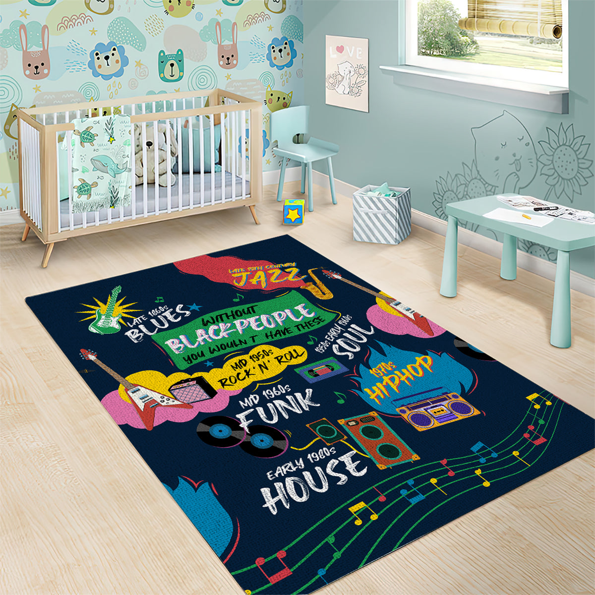 Music That Makes Us Proud African Area Rug Black People - Wonder Print Shop