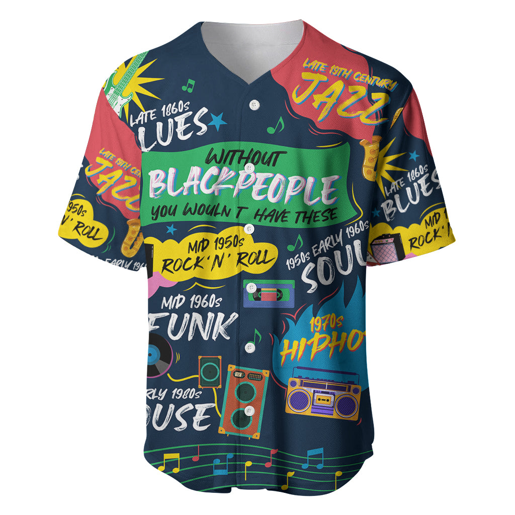 Music That Makes Us Proud African Baseball Jersey Black People - Wonder Print Shop
