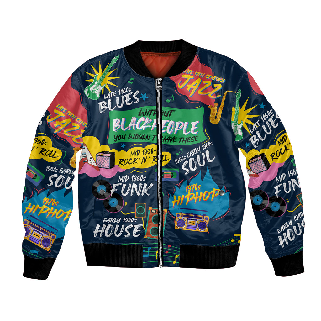 Music That Makes Us Proud African Bomber Jacket Black People - Wonder Print Shop