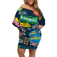 Music That Makes Us Proud African Family Matching Off Shoulder Short Dress and Hawaiian Shirt Black People - Wonder Print Shop