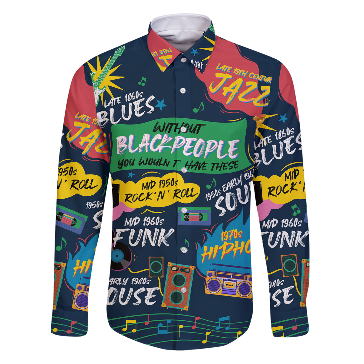 Music That Makes Us Proud African Family Matching Puletasi and Hawaiian Shirt Black People - Wonder Print Shop