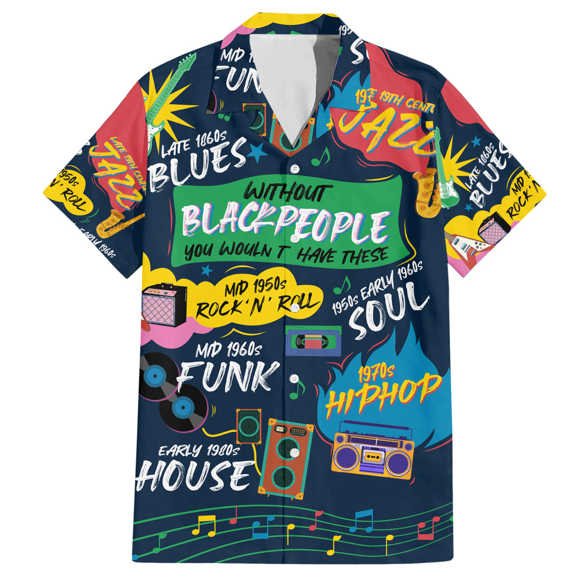 Music That Makes Us Proud African Hawaiian Shirt Black People - Wonder Print Shop
