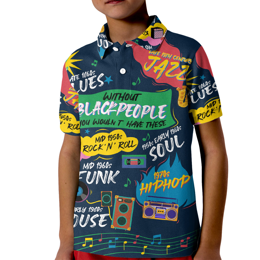 Music That Makes Us Proud African Kid Polo Shirt Black People - Wonder Print Shop