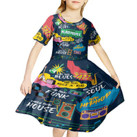 Music That Makes Us Proud African Kid Short Sleeve Dress Black People - Wonder Print Shop