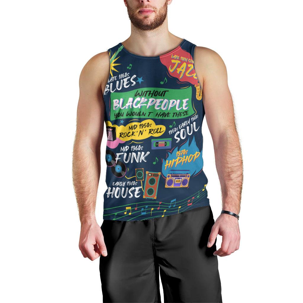 Music That Makes Us Proud African Men Tank Top Black People - Wonder Print Shop