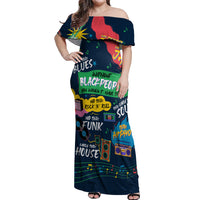 Music That Makes Us Proud African Off Shoulder Maxi Dress Black People - Wonder Print Shop