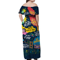 Music That Makes Us Proud African Off Shoulder Maxi Dress Black People - Wonder Print Shop