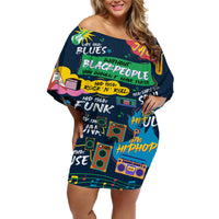 Music That Makes Us Proud African Off Shoulder Short Dress Black People - Wonder Print Shop