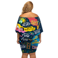 Music That Makes Us Proud African Off Shoulder Short Dress Black People - Wonder Print Shop