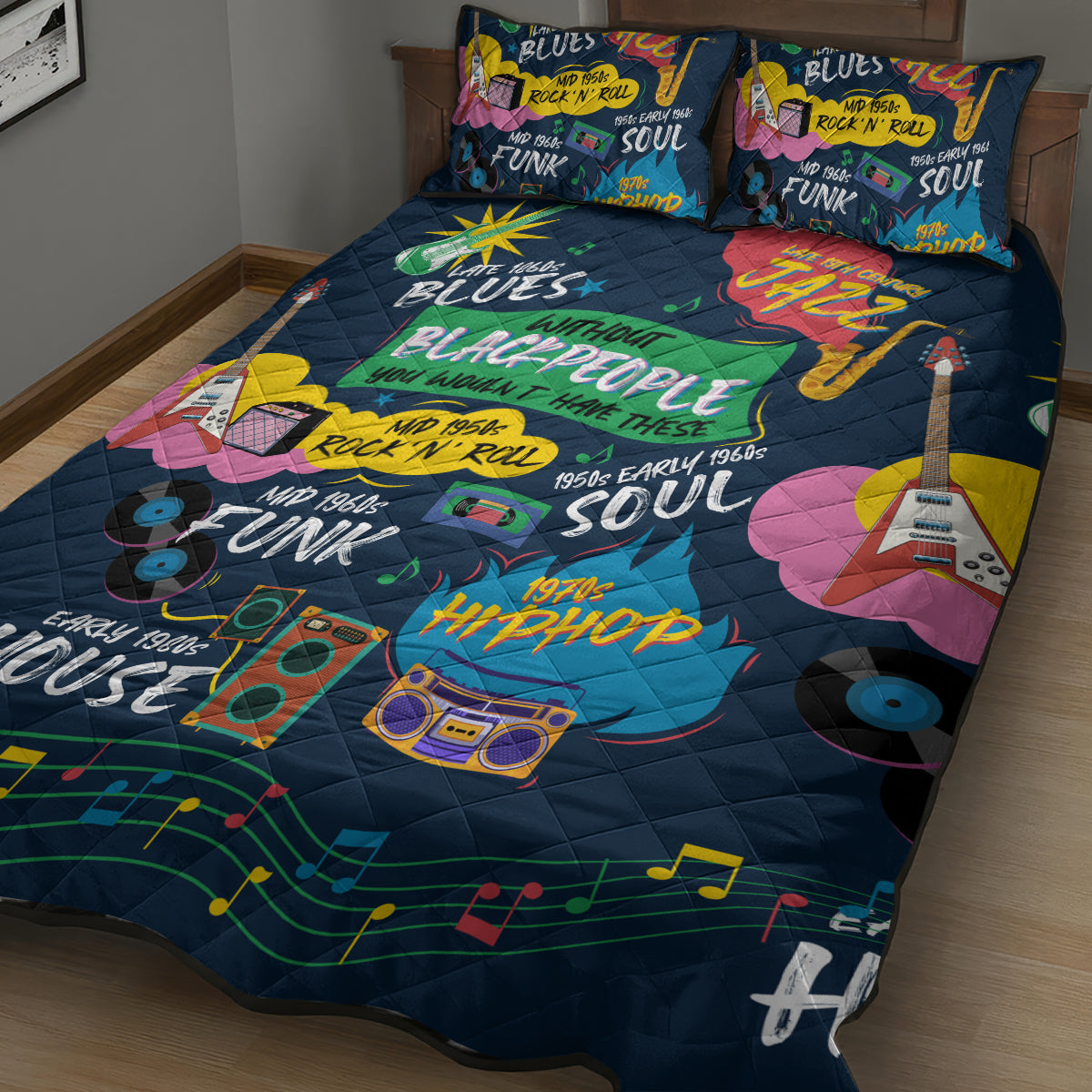 Music That Makes Us Proud African Quilt Bed Set Black People - Wonder Print Shop
