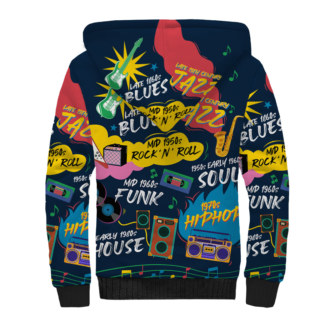 Music That Makes Us Proud African Sherpa Hoodie Black People - Wonder Print Shop