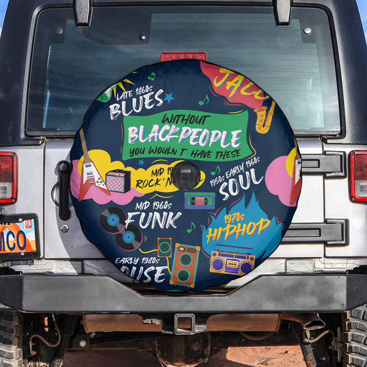Music That Makes Us Proud African Spare Tire Cover Black People - Wonder Print Shop