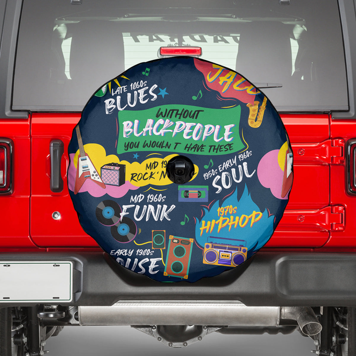 Music That Makes Us Proud African Spare Tire Cover Black People - Wonder Print Shop