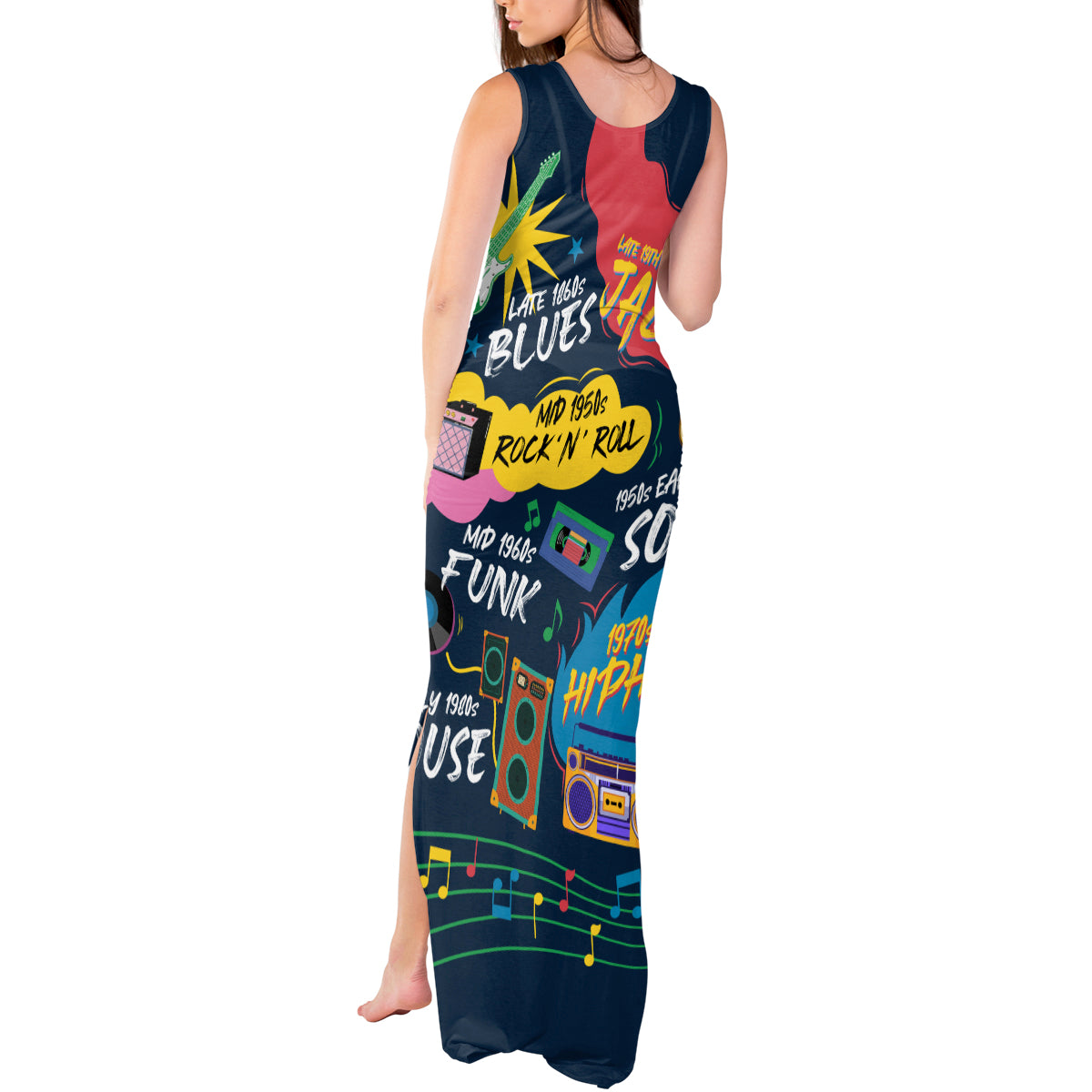 Music That Makes Us Proud African Tank Maxi Dress Black People - Wonder Print Shop
