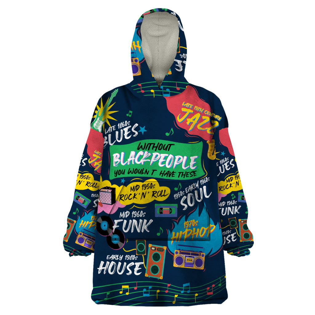 Music That Makes Us Proud African Wearable Blanket Hoodie Black People - Wonder Print Shop