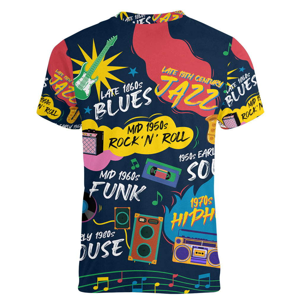 Music That Makes Us Proud African Women V Neck T Shirt Black People - Wonder Print Shop