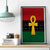 Pan African Ankh Canvas Wall Art Egyptian Cross - Wonder Print Shop
