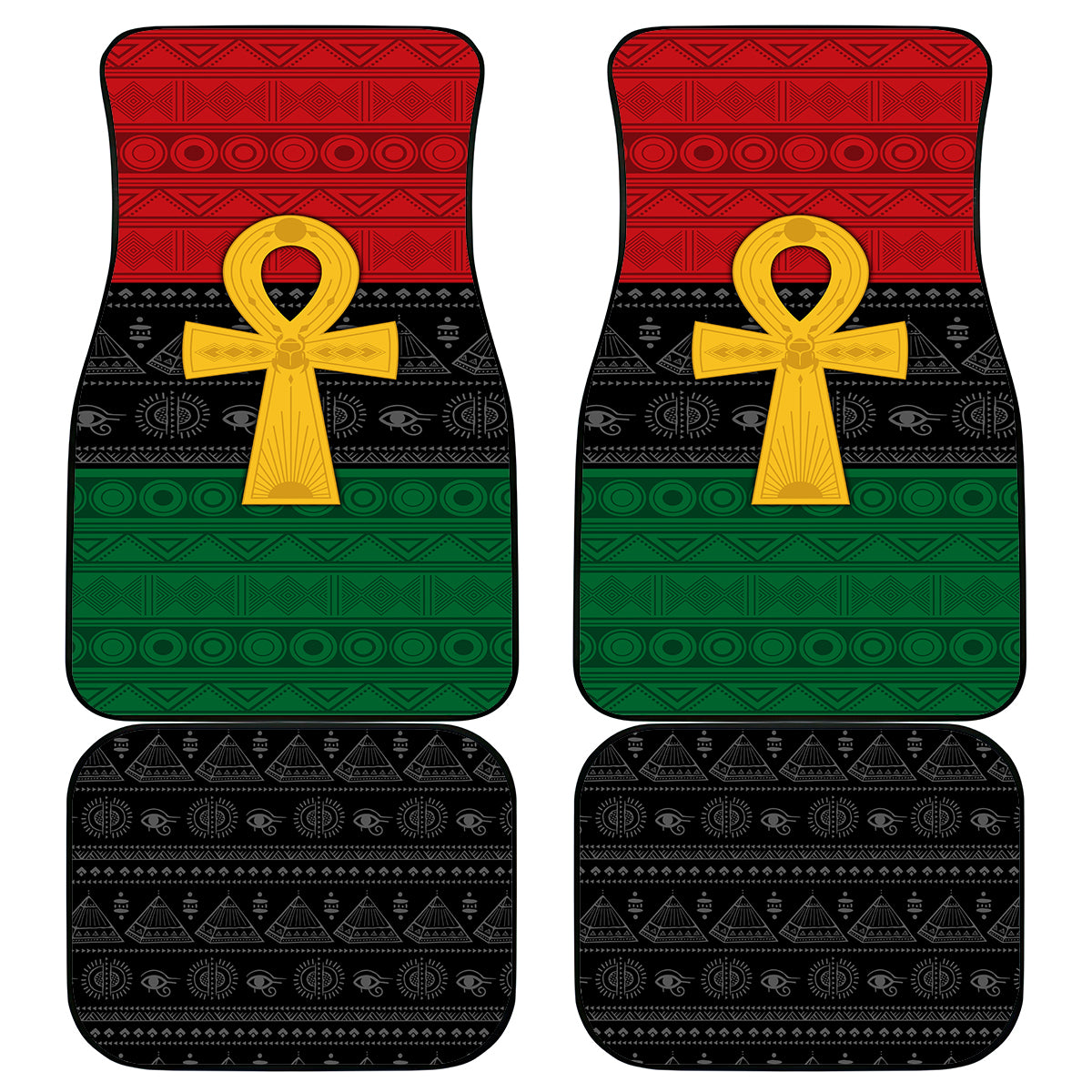 Pan African Ankh Car Mats Egyptian Cross - Wonder Print Shop