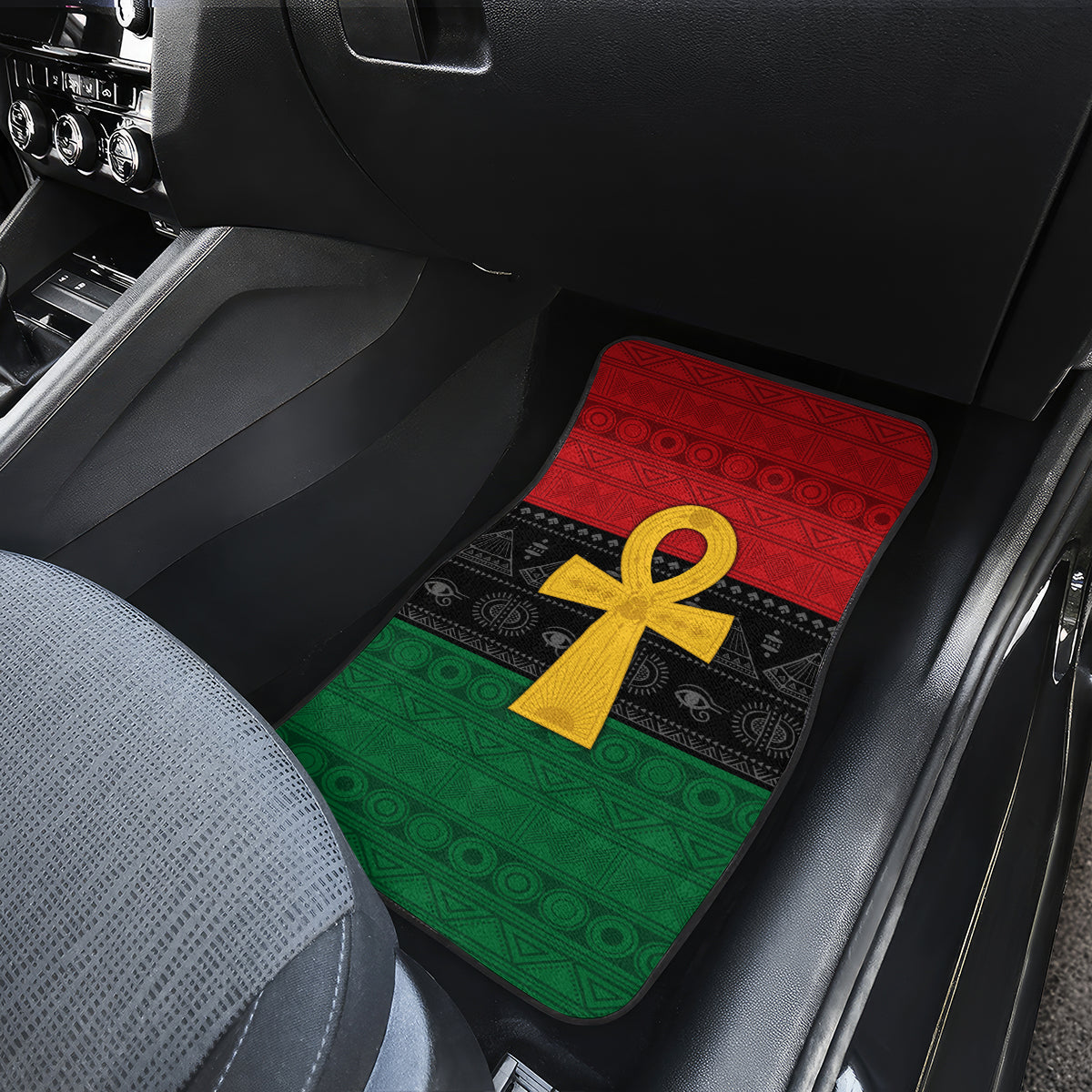 Pan African Ankh Car Mats Egyptian Cross - Wonder Print Shop