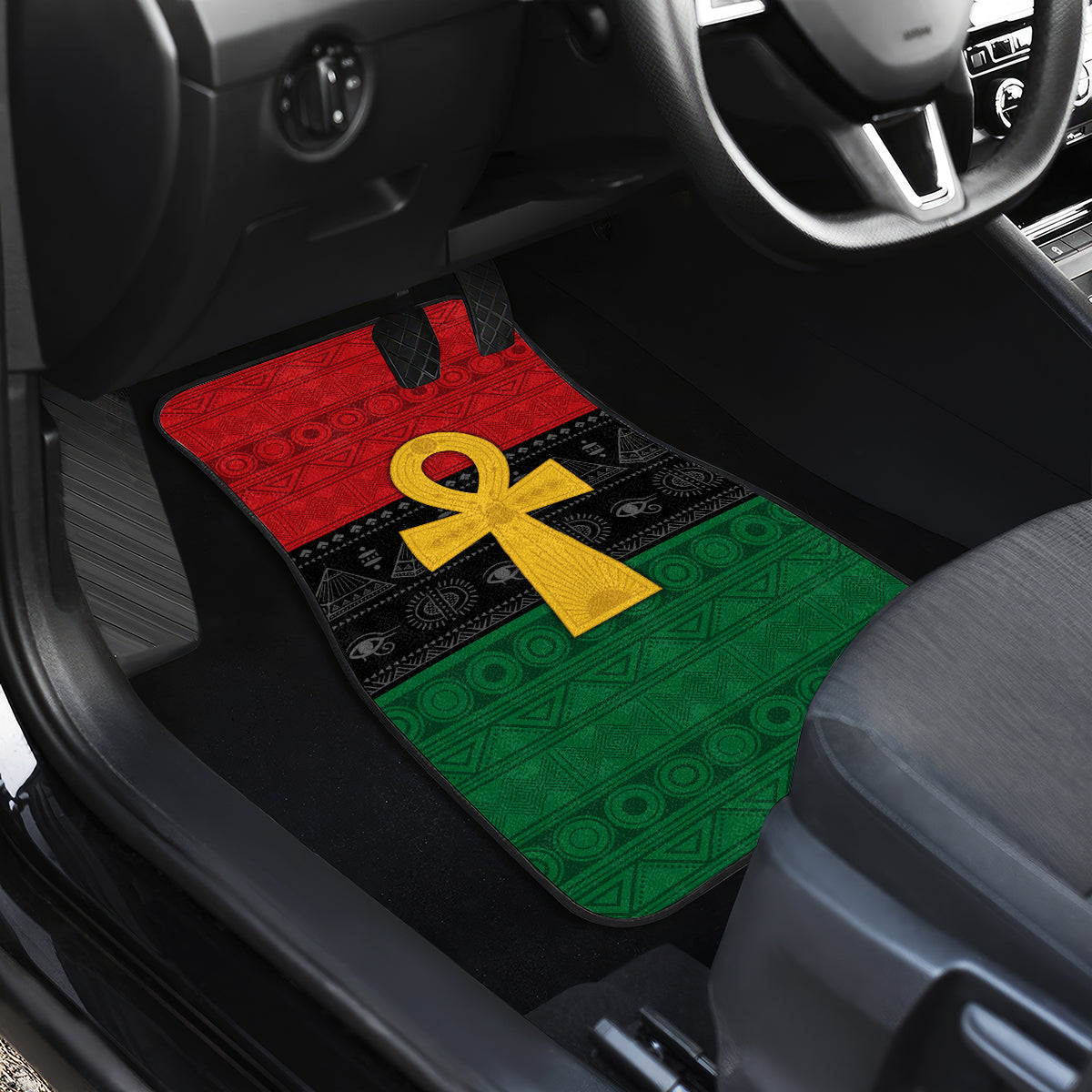 Pan African Ankh Car Mats Egyptian Cross - Wonder Print Shop