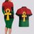 Pan African Ankh Couples Matching Long Sleeve Bodycon Dress and Hawaiian Shirt Egyptian Cross - Wonder Print Shop