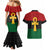 Pan African Ankh Couples Matching Mermaid Dress and Hawaiian Shirt Egyptian Cross