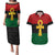 Pan African Ankh Couples Matching Puletasi and Hawaiian Shirt Egyptian Cross