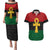 Pan African Ankh Couples Matching Puletasi and Hawaiian Shirt Egyptian Cross - Wonder Print Shop