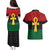 Pan African Ankh Couples Matching Puletasi and Hawaiian Shirt Egyptian Cross