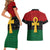 Pan African Ankh Couples Matching Short Sleeve Bodycon Dress and Hawaiian Shirt Egyptian Cross